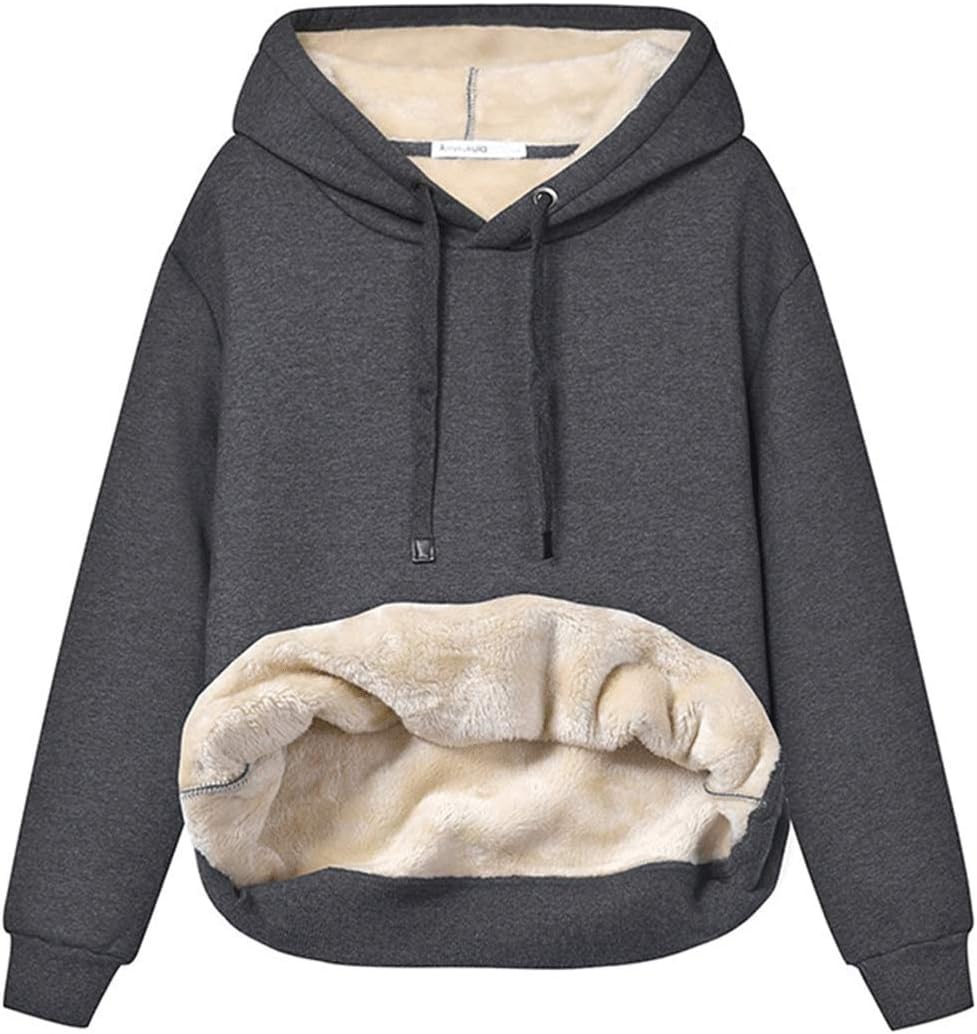 Women's Fleece-Lined Hoodie with Drawstring Hood – view 5