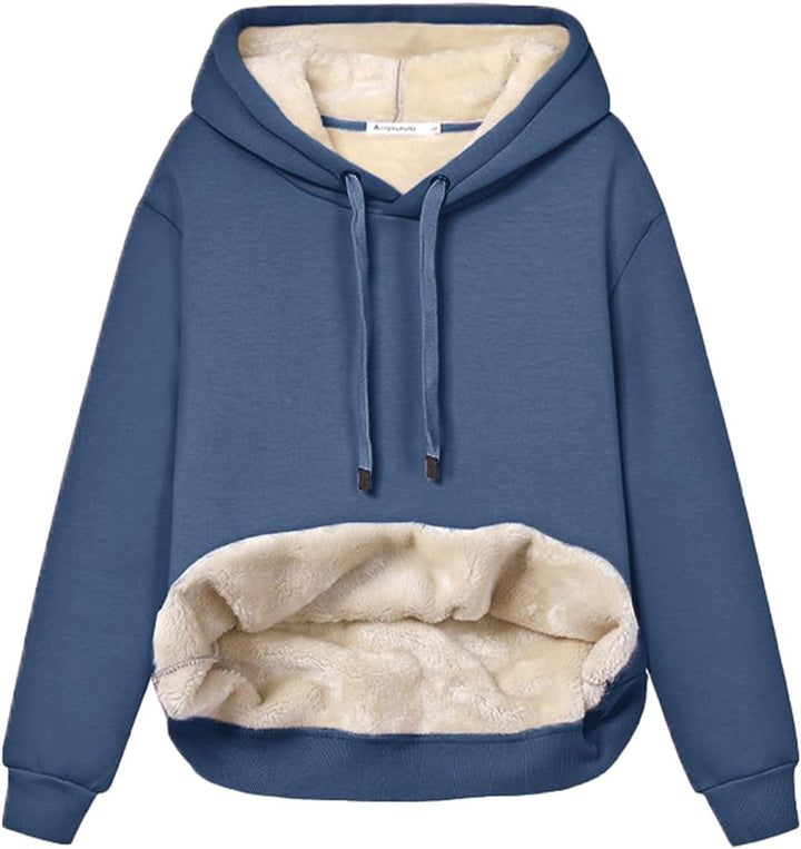 Women's Fleece-Lined Hoodie with Drawstring Hood – view 6
