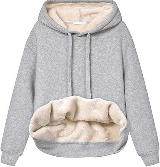 Women's Fleece-Lined Hoodie with Drawstring Hood – view 8