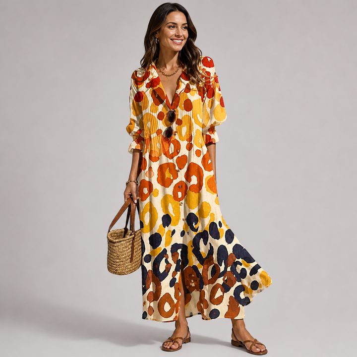 Women's Floral Shaping Maxi Dress for the Beach
