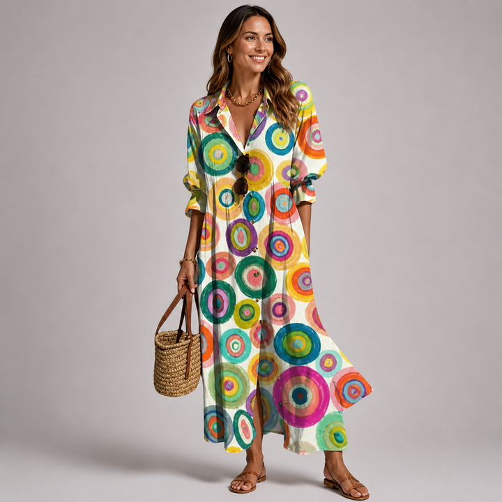 Women's Floral Shaping Maxi Dress for the Beach