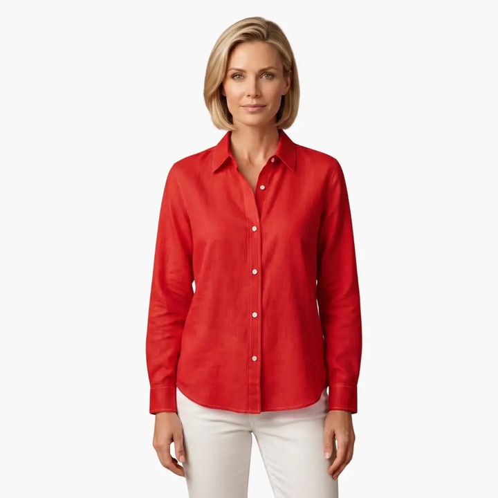 Women's Flowing Blouse with Long Sleeves