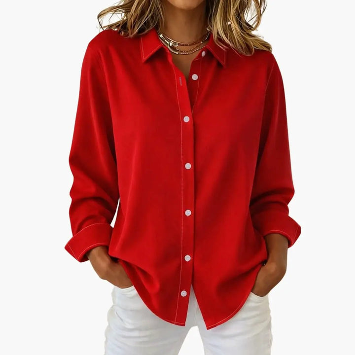 Women's Flowing Blouse with Long Sleeves