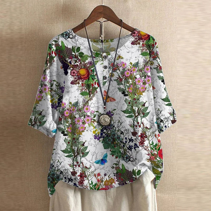 Women's Flowing Printed Blouse for Summer