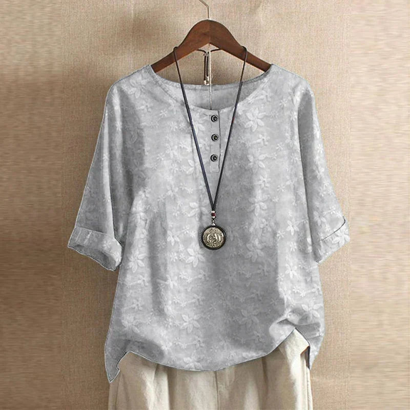 Women's Flowing Printed Blouse for Summer