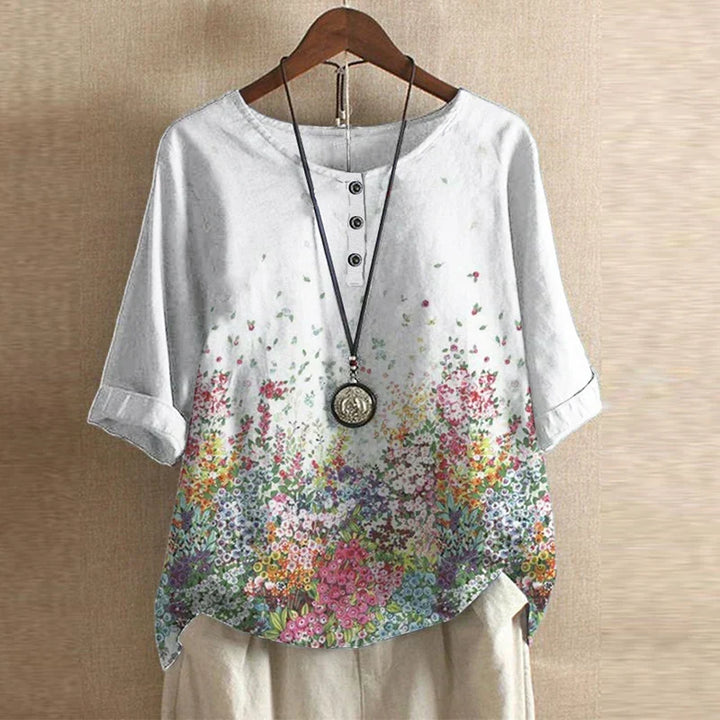 Women's Flowing Printed Blouse for Summer