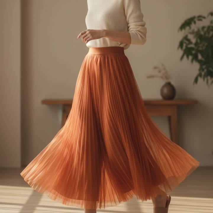 Women's High-Waisted Pleated Trousers