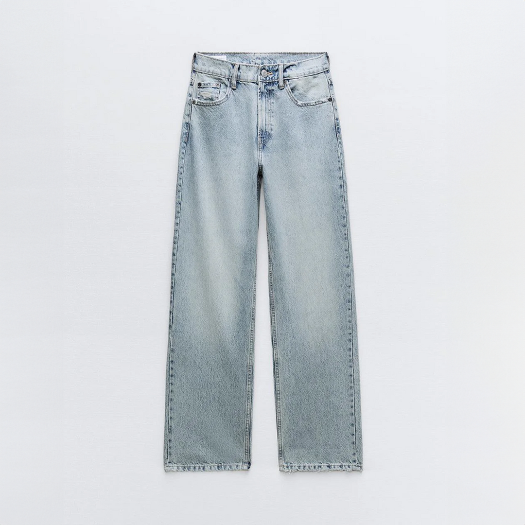 Women's High Waisted Wide Leg Ripped Jeans - photo 2
