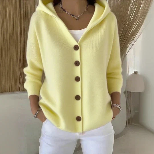 Women's Hooded Button Knit Cardigan - photo 1