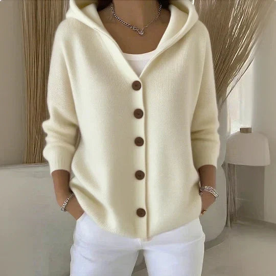 Women's Hooded Button Knit Cardigan - photo 3