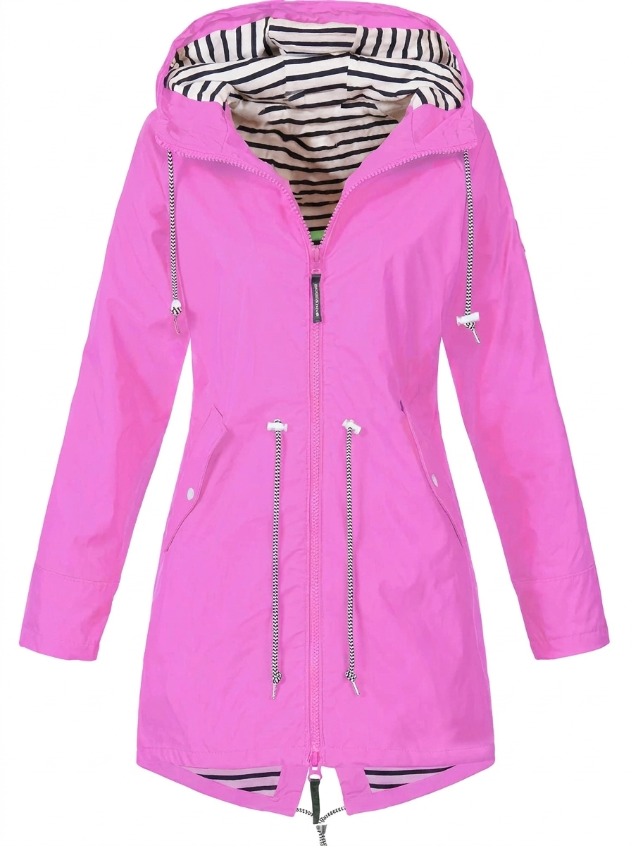 Women's Hooded Drawstring Zip-Up Utility Coat - photo 6