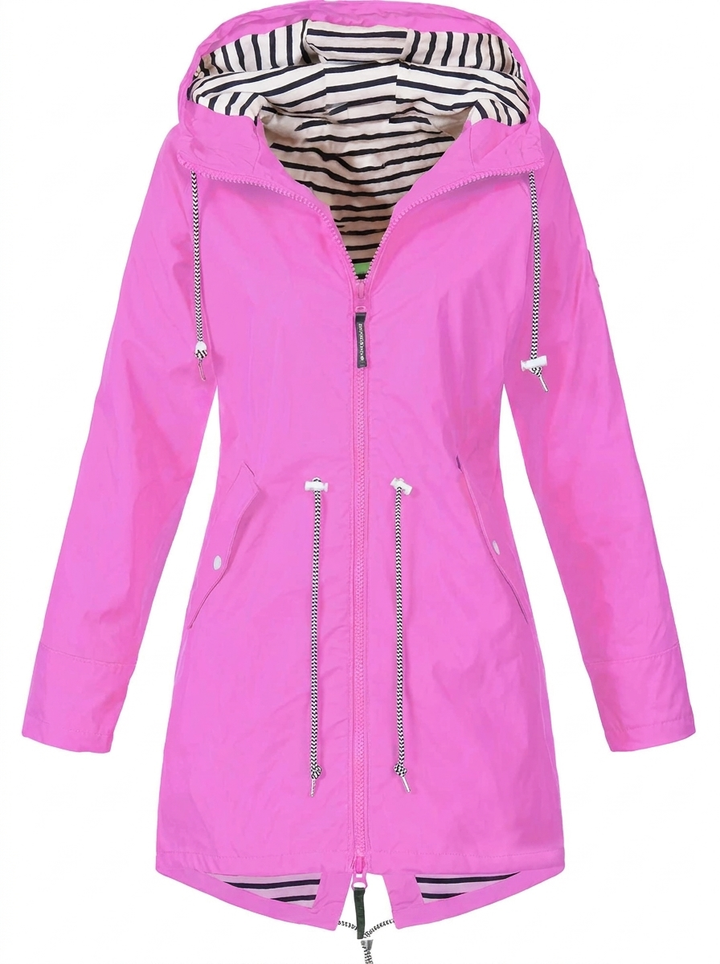 Women's Hooded Drawstring Zip-Up Utility Coat - photo 6