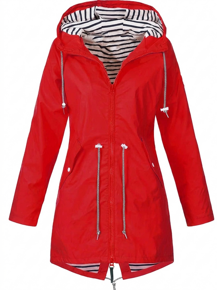 Women's Hooded Drawstring Zip-Up Utility Coat - photo 7