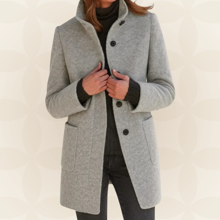Women's High-Collar Jacket with Deep Pockets