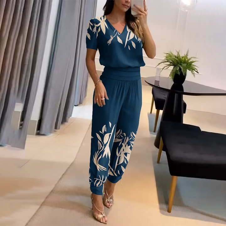 Women's Jumpsuit with Short Sleeves