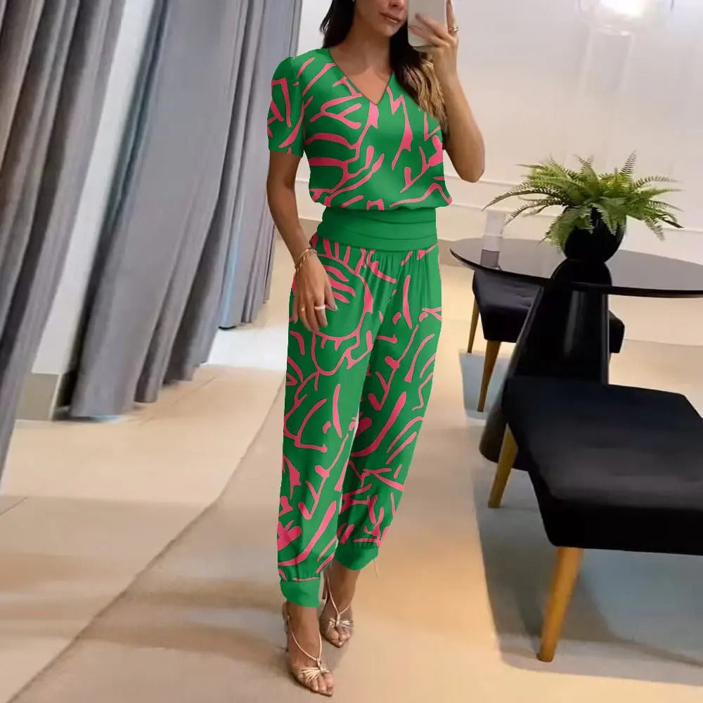 Women's Jumpsuit with Short Sleeves