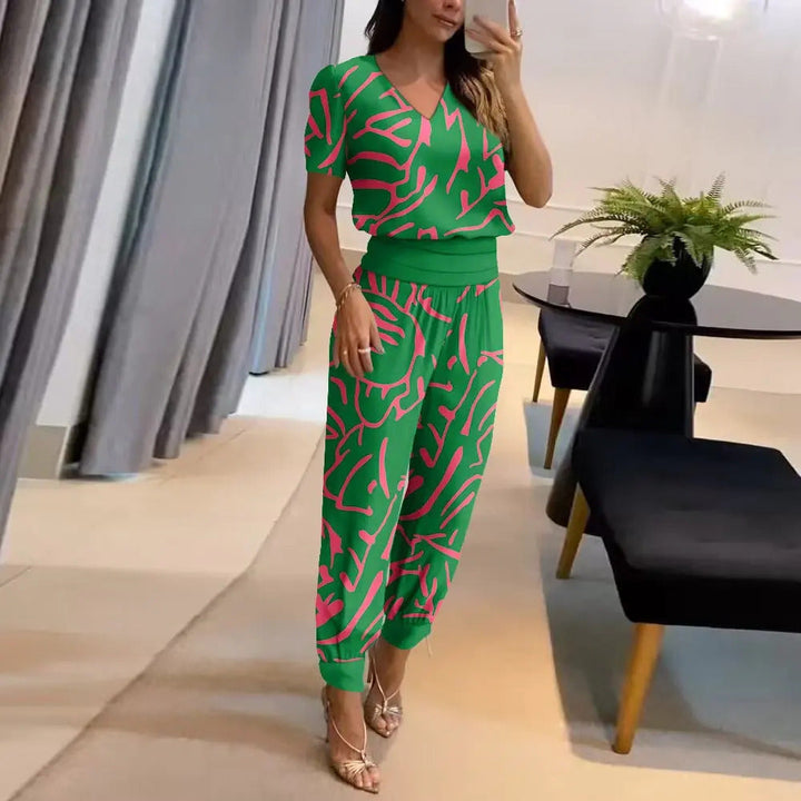 Women's Jumpsuit with Short Sleeves