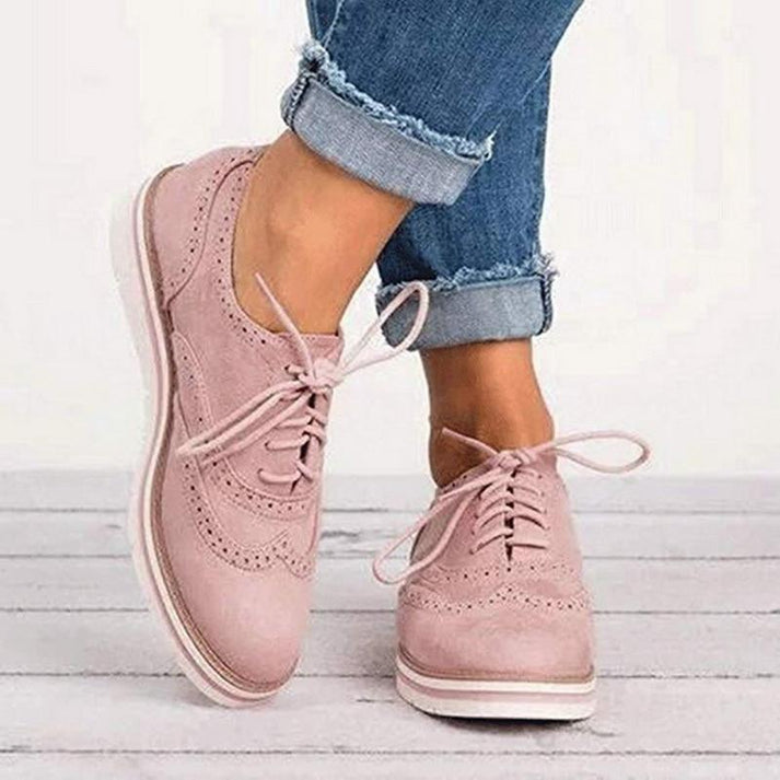 Women's Lace Up Oxford Brogue Shoes - photo 1