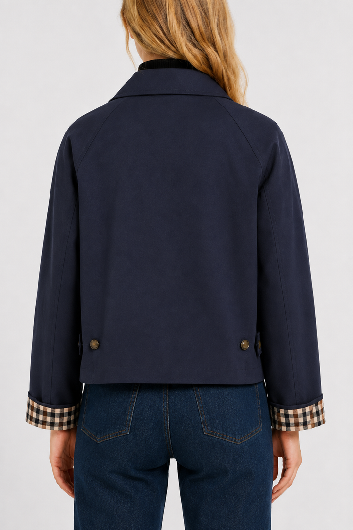 Women's Lightweight Button-Up Jacket with High Collar – view 15