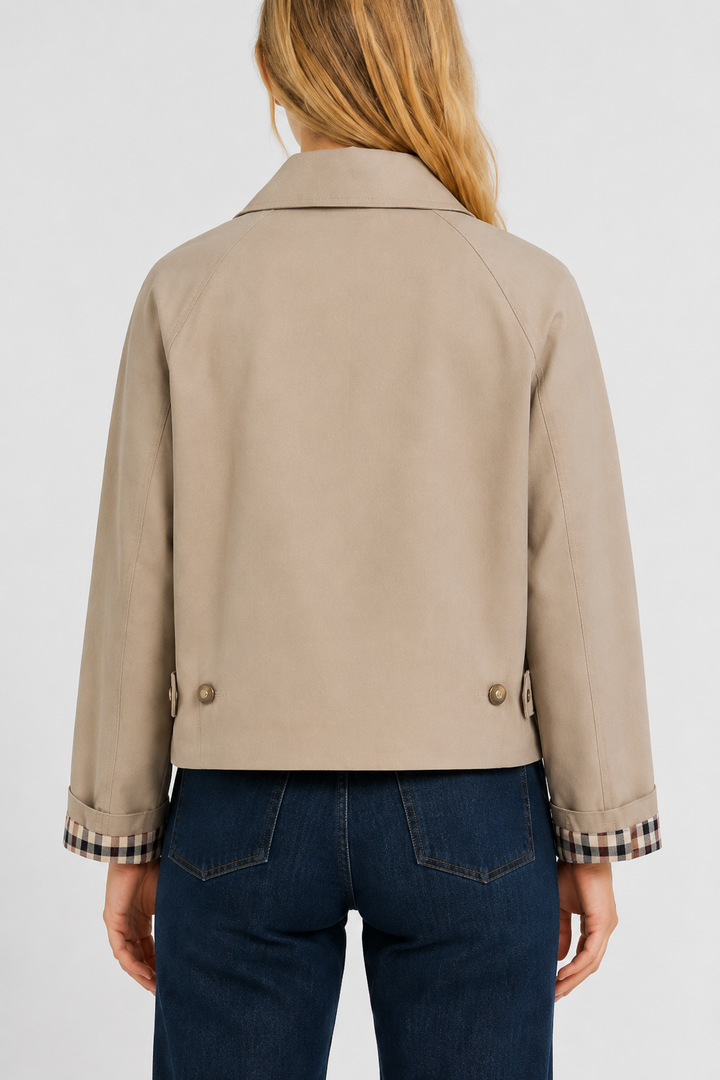 Women's Lightweight Button-Up Jacket with High Collar – view 3