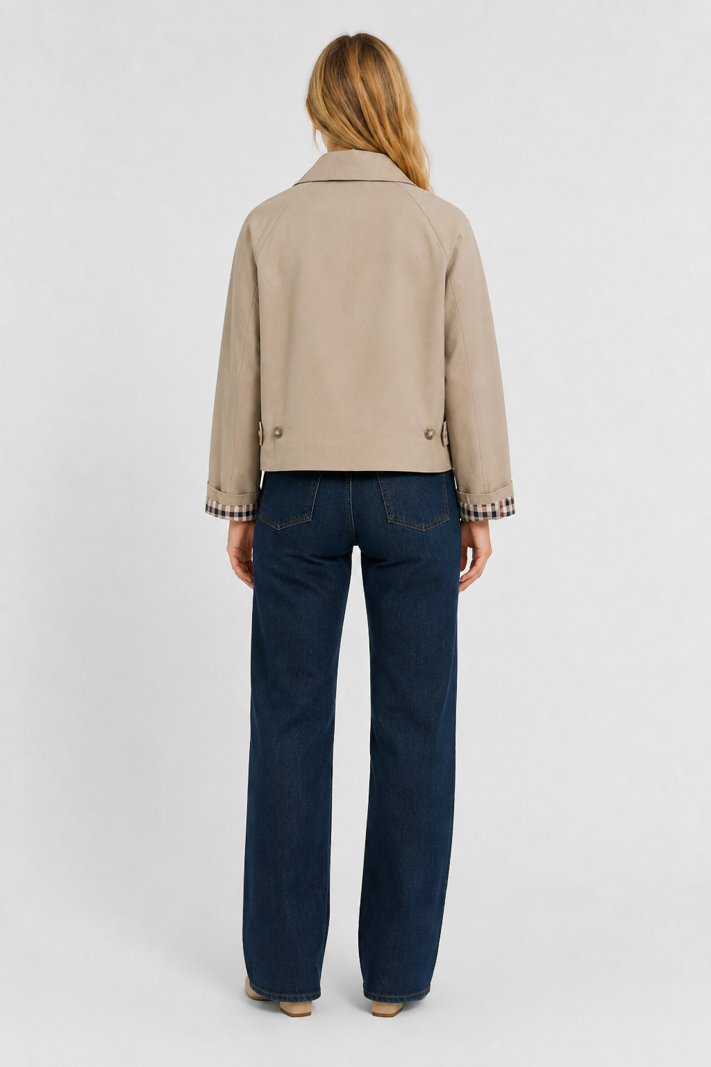 Women's Lightweight Button-Up Jacket with High Collar – view 6