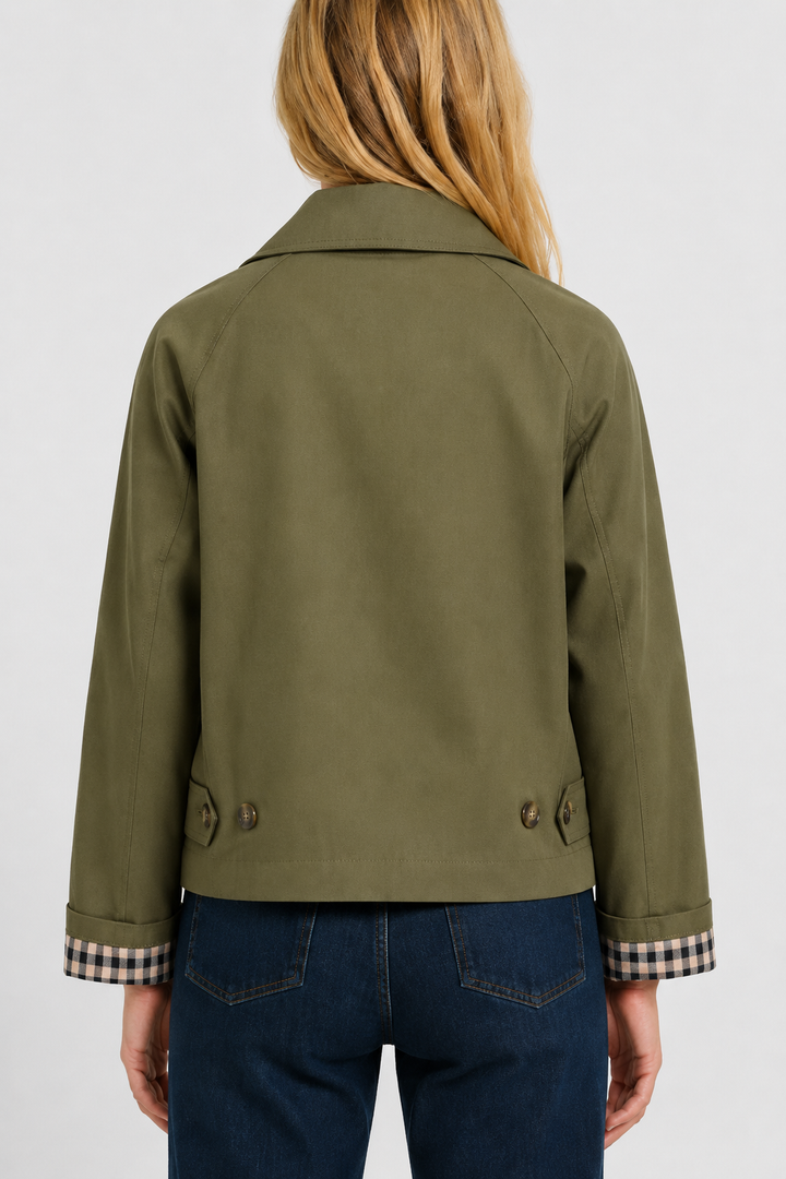 Women's Lightweight Button-Up Jacket with High Collar – view 9