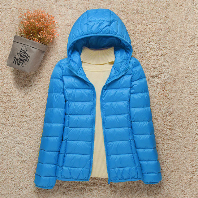 Women's Lightweight Padded Jacket with Hood - photo 4