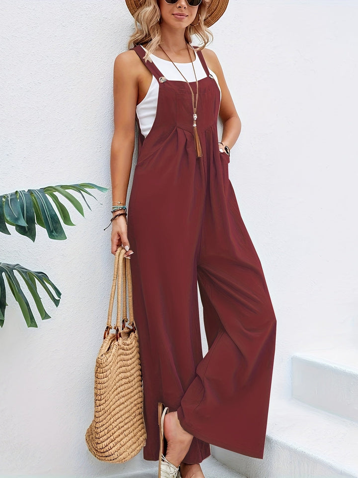 Women's Linen Jumpsuit with Straps