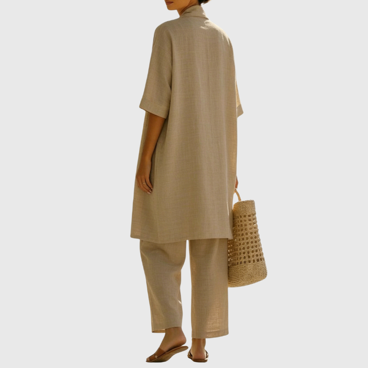 Women's Linen Three-Piece Set for Summer