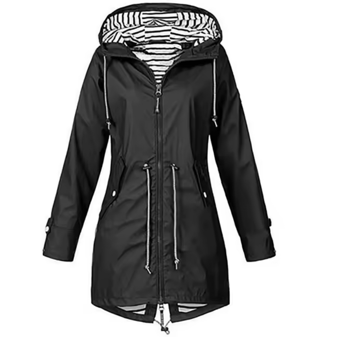 Women's Long Hooded Parka with Drawcord Waist - photo 1