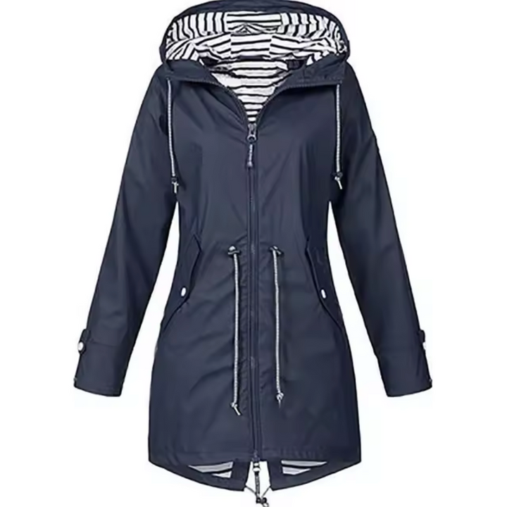 Women's Long Hooded Parka with Drawcord Waist - photo 6