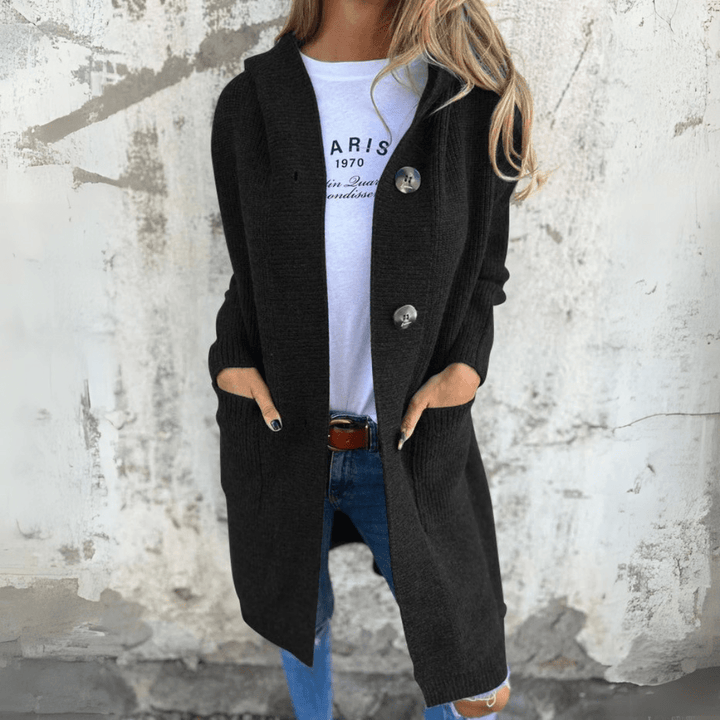 Women's Long Knit Cardigan with Pockets - photo 5
