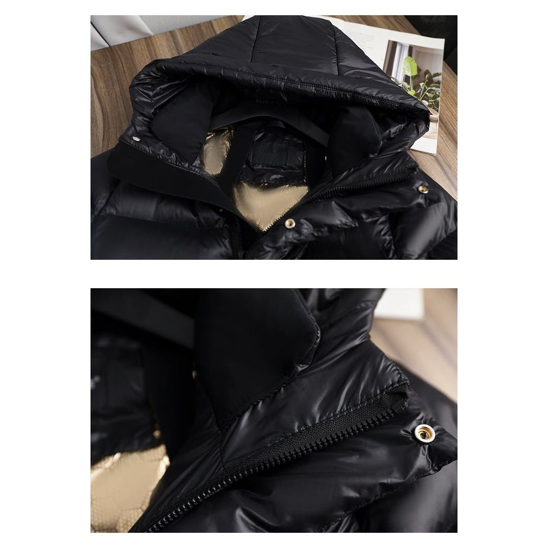Women's Long Quilted Puffer Coat with Hood - photo 10