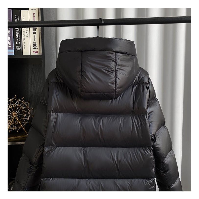 Women's Long Quilted Puffer Coat with Hood - photo 3
