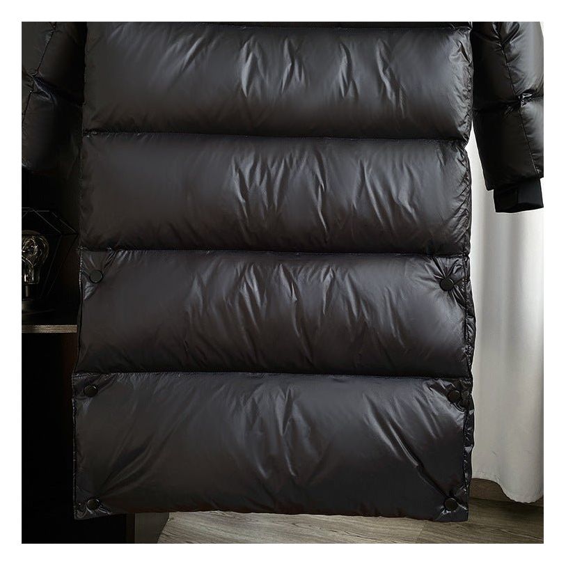 Women's Long Quilted Puffer Coat with Hood - photo 4