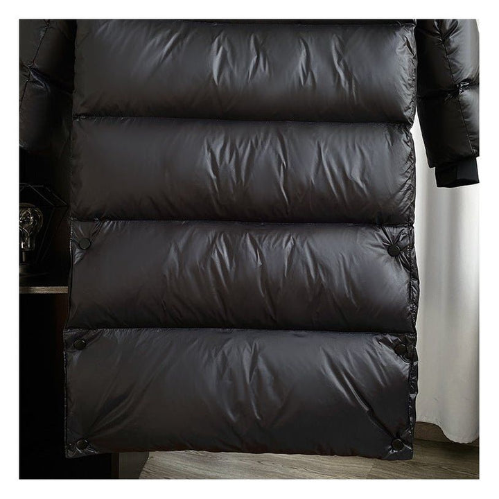 Women's Long Quilted Puffer Coat with Hood - photo 4