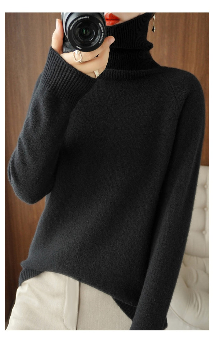 Women's Long Sleeve Roll Neck Jumper in Six Colours - photo 2