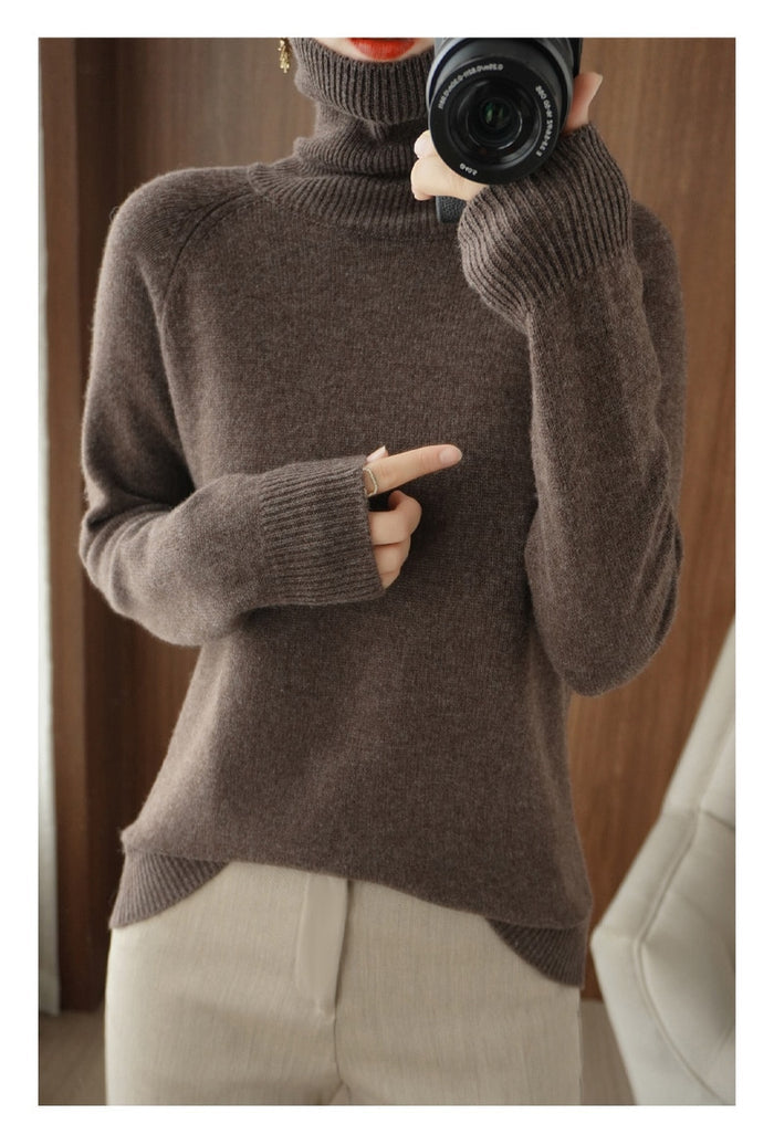 Women's Long Sleeve Roll Neck Jumper in Six Colours - photo 4