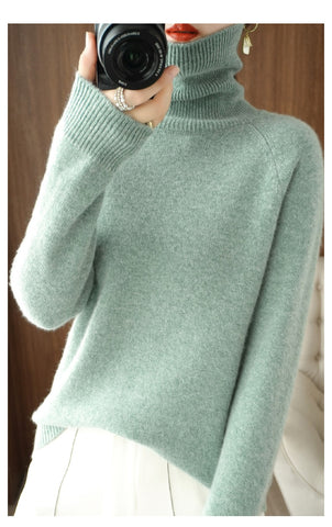Women's Long Sleeve Roll Neck Jumper in Six Colours - photo 6