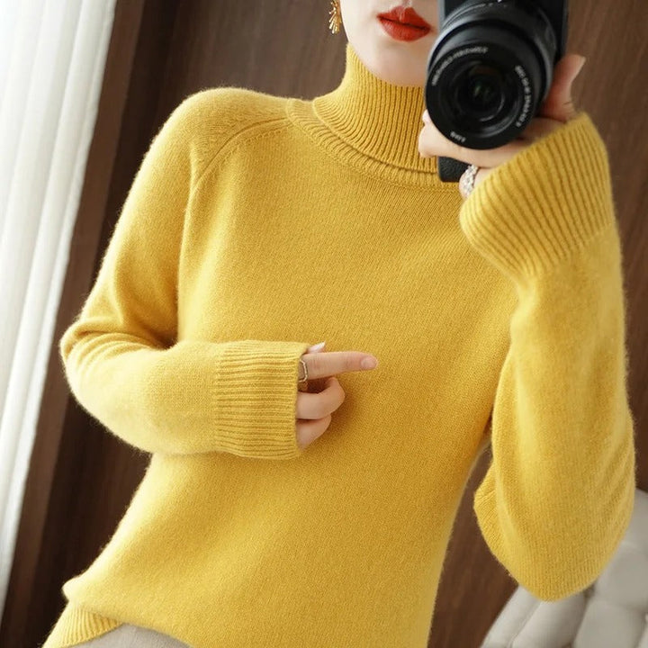 Women's Long Sleeve Roll Neck Jumper in Six Colours - photo 7