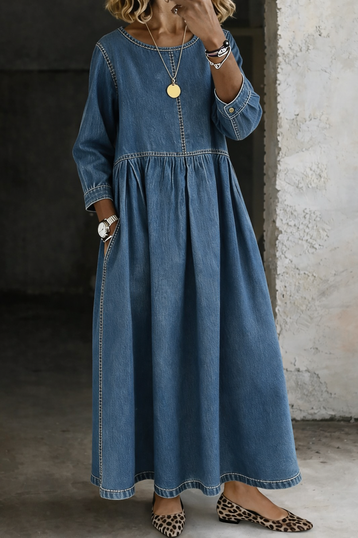 Women's Longline Long Sleeve Maxi Dress