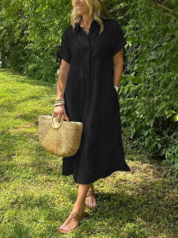 Women's Maxi Dress with Short Sleeves