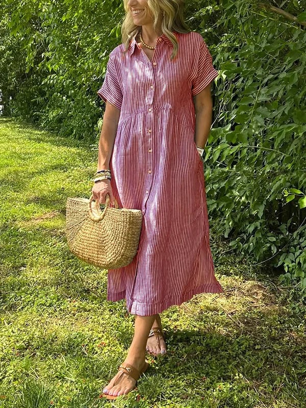 Women's Maxi Dress with Short Sleeves