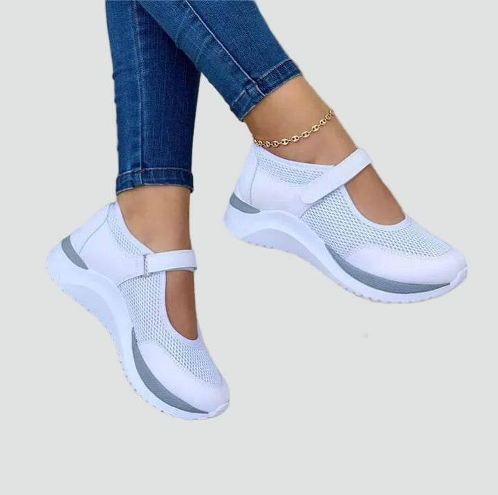 Courtney - Women's Orthopedic Mesh Mary Jane Trainers