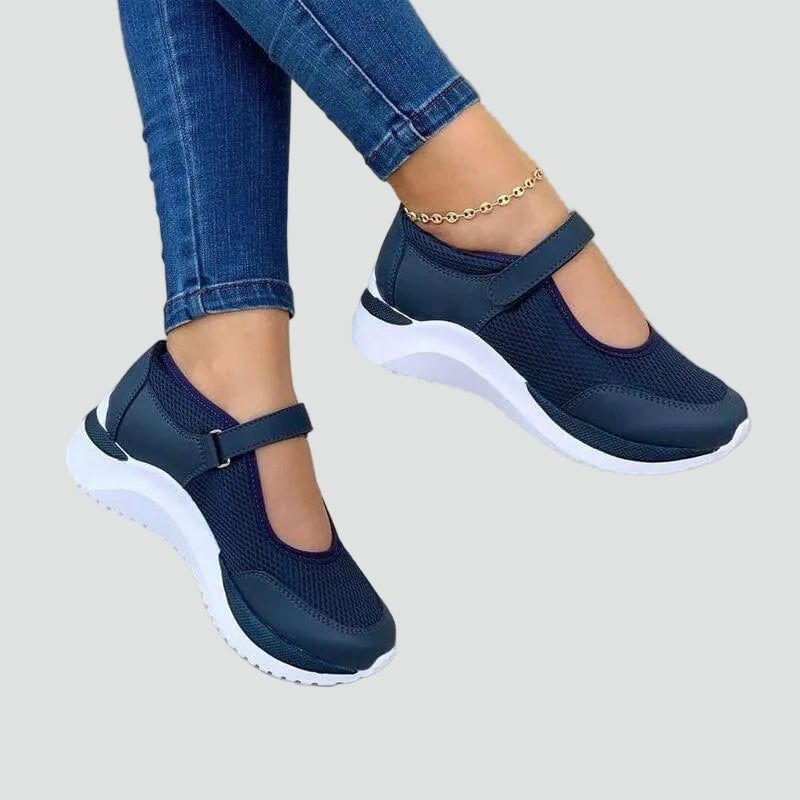 Courtney - Women's Orthopedic Mesh Mary Jane Trainers