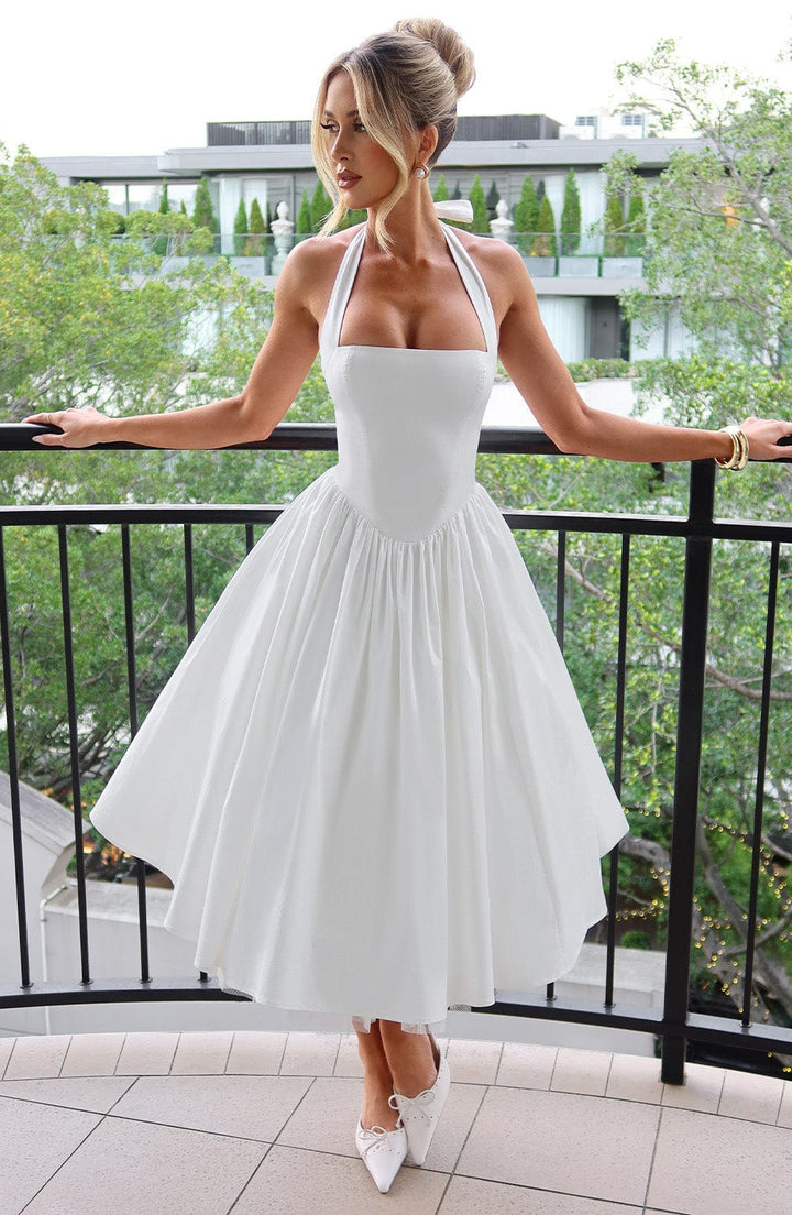 Women's Midi Dress with Straps