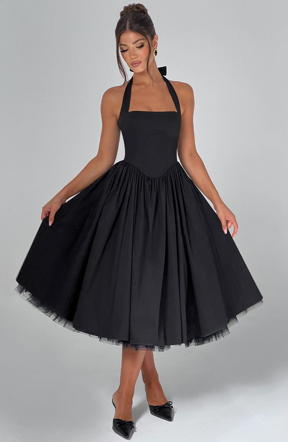 Women's Midi Dress with Straps