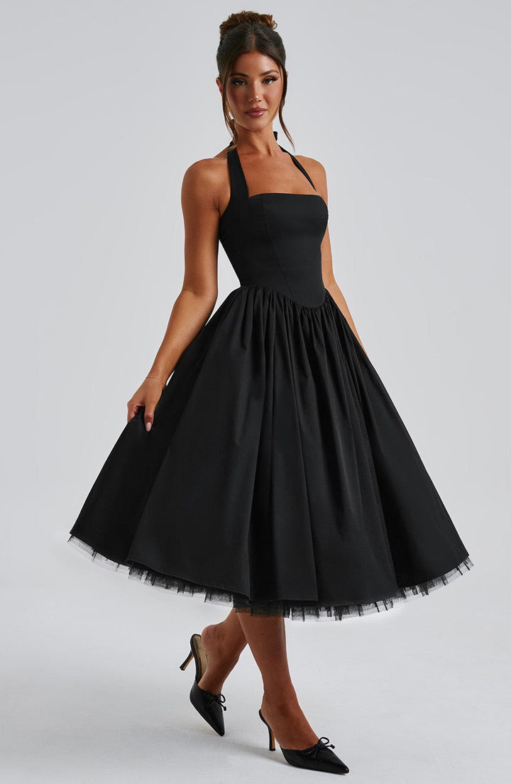 Women's Midi Dress with Straps