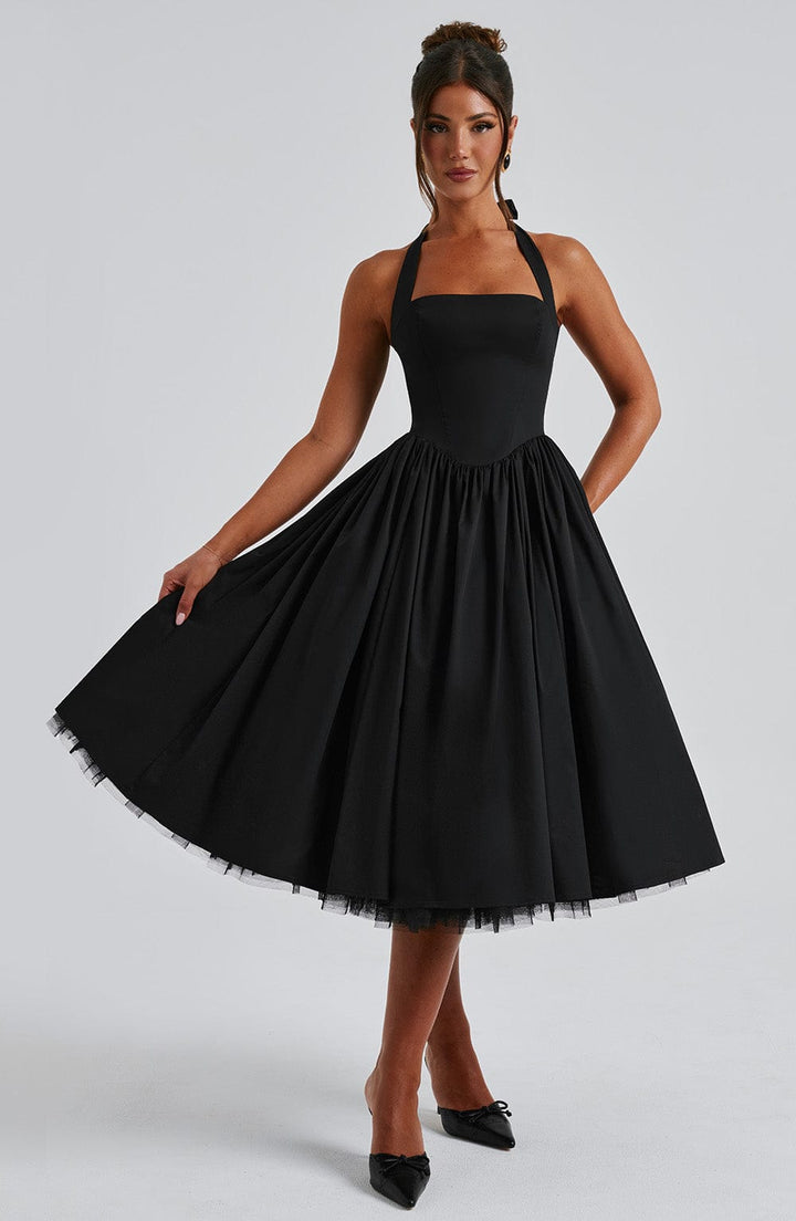 Women's Midi Dress with Straps