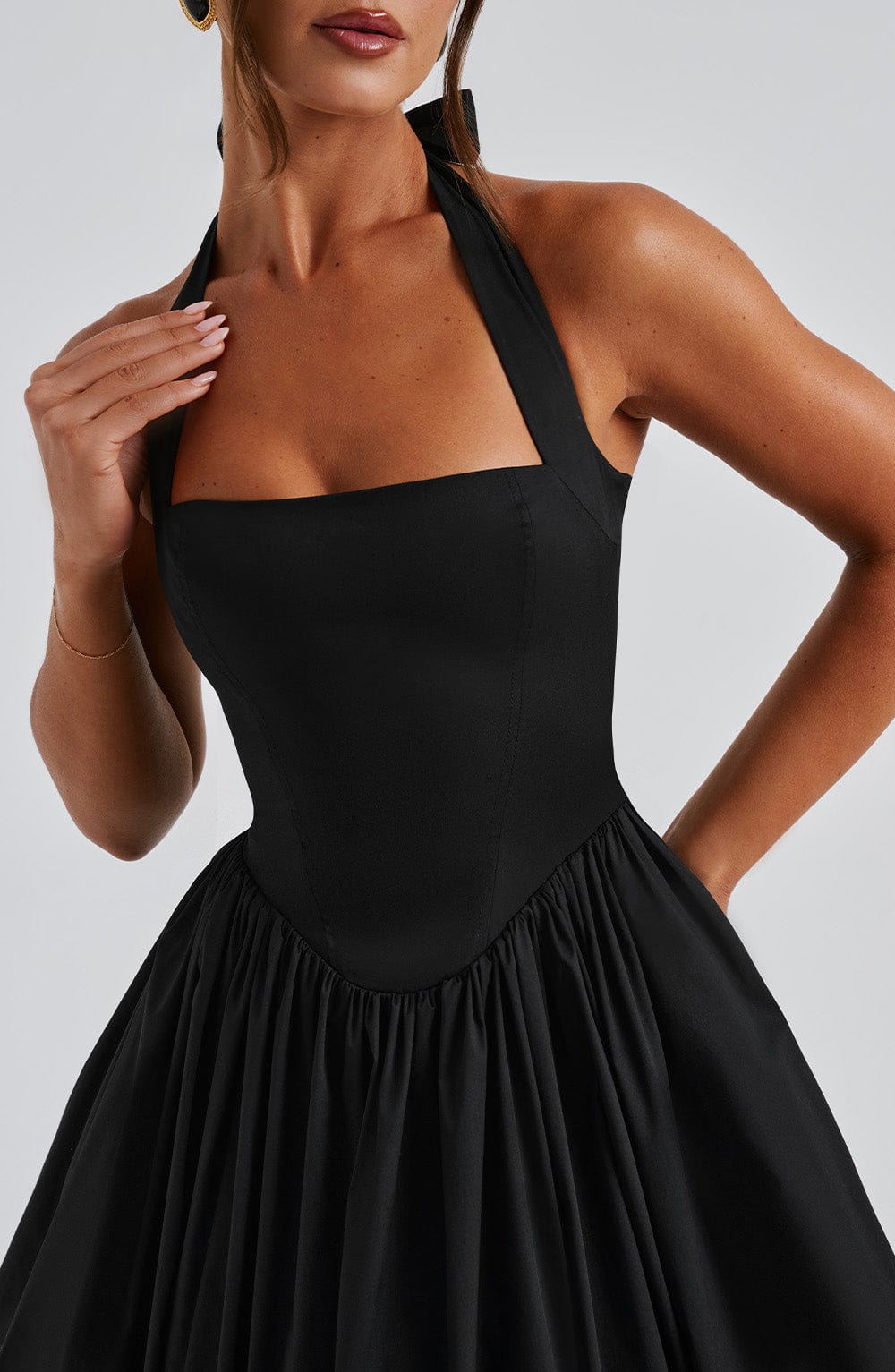 Women's Midi Dress with Straps